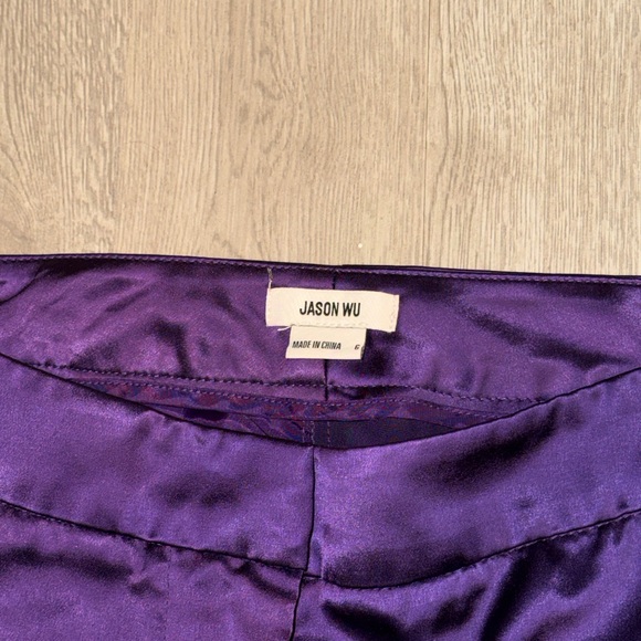 Jason Wu Deep Purple Satin Trousers - Picture 4 of 7